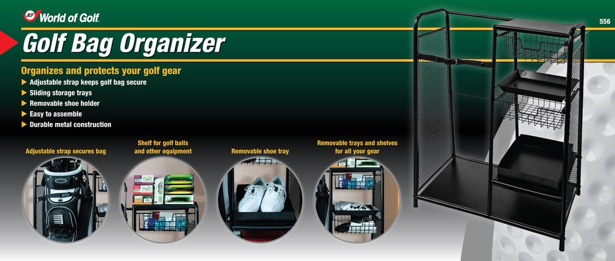 JEF World of Golf Metal Golf Bag Organizer Golf Gifts & Gallery Inc.