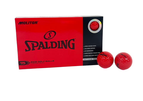 Spalding Molitor Golf Balls - Red (15 Pack)